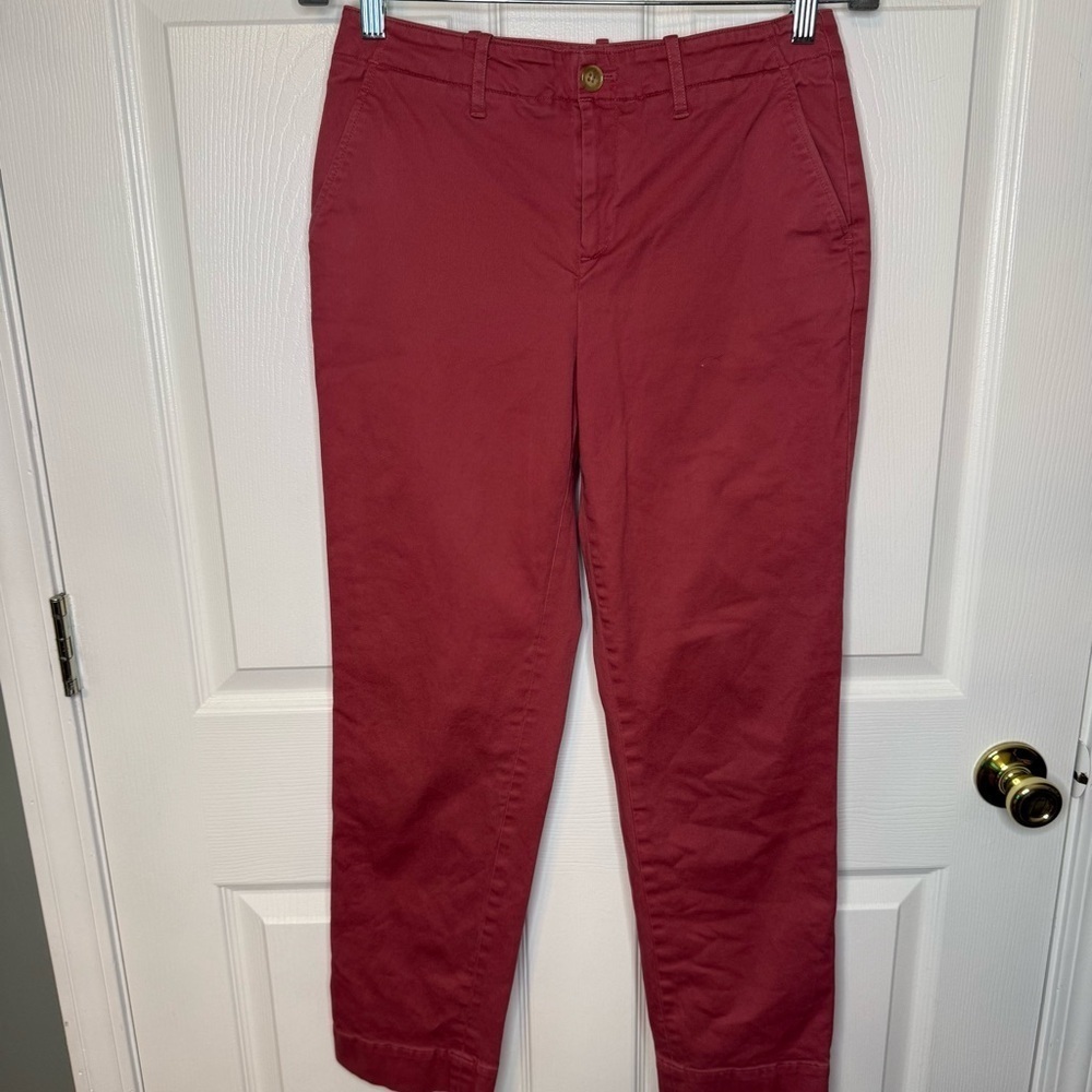 Brooks Brothers Women's Red Straight Leg Chino Pants Size 4 GUC